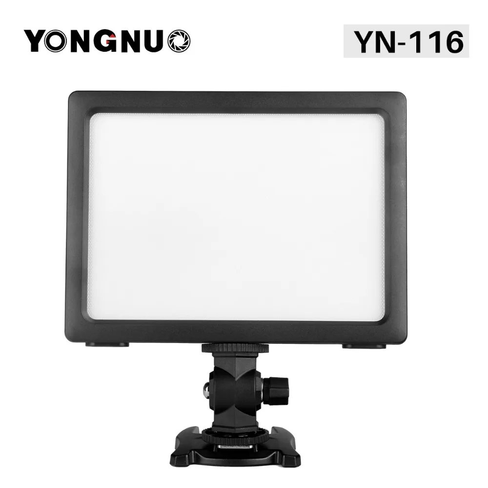 

YONGNUO YN116 3200k-5500k LED Camera Video Light, CRI 95 Light Guide Plate Light Source Design, Ultra-thin for Canon Nikon DSLR