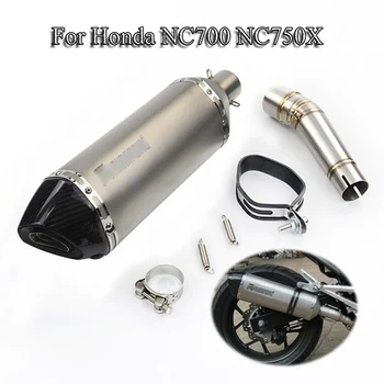 

Slip On NC700 NC750X Motorcycle Exhaust Pipe Mid Link Connect Pipe Exhaust Muffler Tail Tube For Honda NC700 CN700S Until 2019