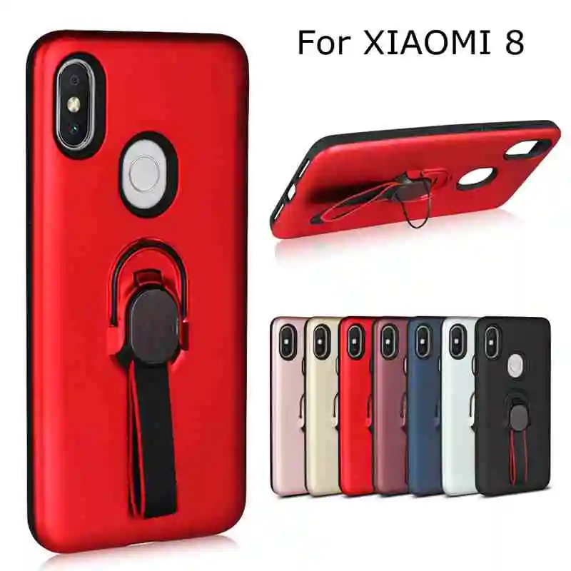 Чехол для телефона XIAOMI 8 магнитный автомобильный держатель Роскошный чистый цвет