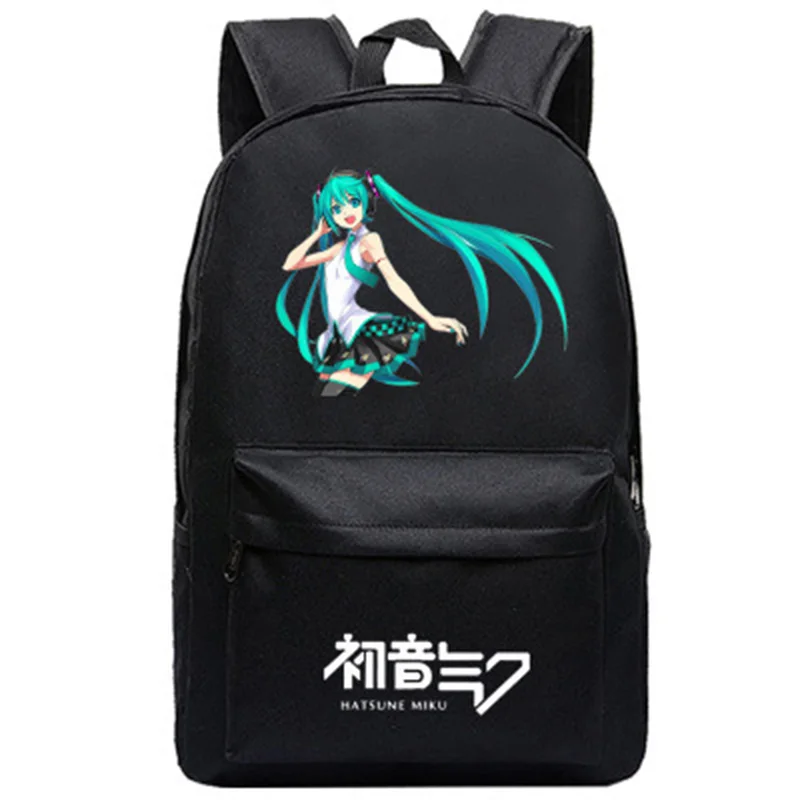 Hatsune рюкзак с Miku аниме-сумки для школьников школьные сумки для мальчиков и девочек рюкзак для путешествий сумка для ноутбука Mochila - Цвет: 007