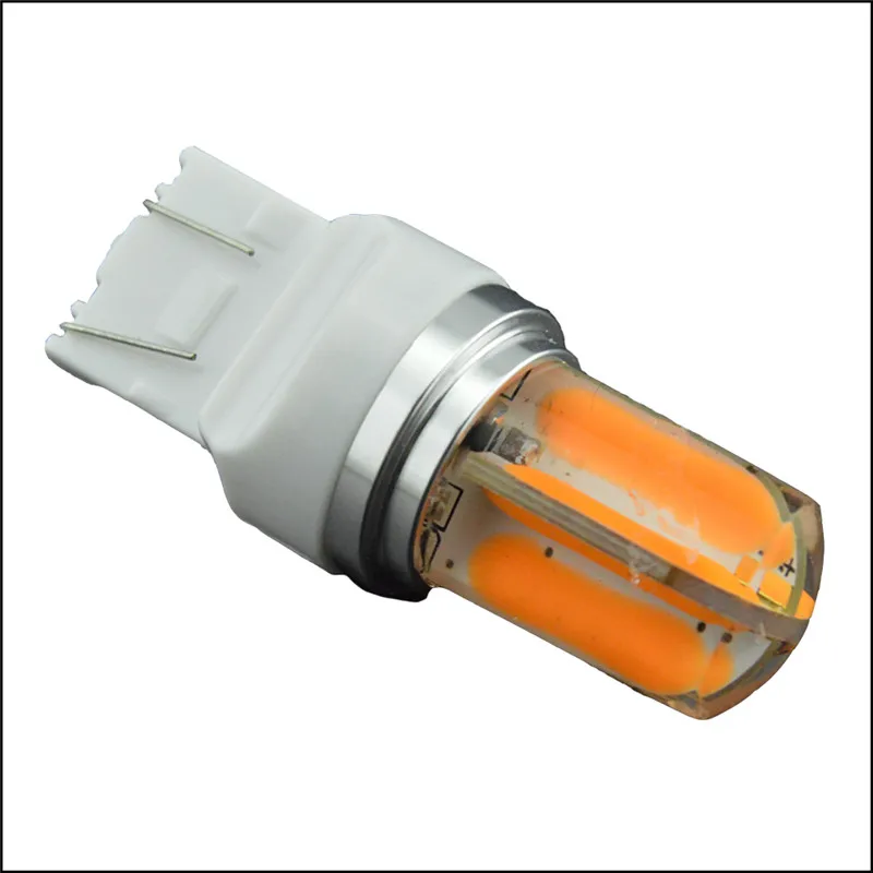 

2Pcs T20 Led 7443 Bulb W21/5W Led COB Silicone Auto Lights Bulbs Reverse Backup DRL Car Turn Signal Light White Red