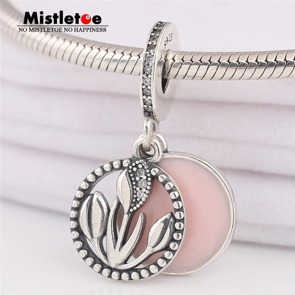 

Mistletoe 925 Sterling Silver International Women's Day Dangle Charm, Clear CZ & Mixed Enamel Fit European Bracelet Jewelry
