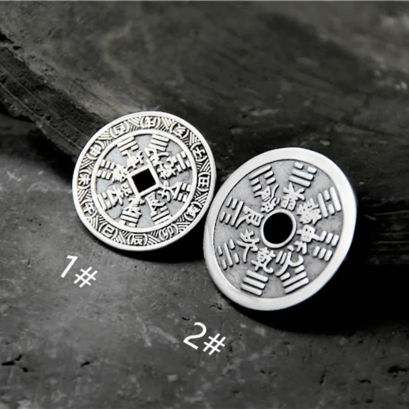 

Beautiful Handwork 925 Sterling Silver Carved Safety Buckle Lucky Pendants For Fine Fashion Jewelry Neck1