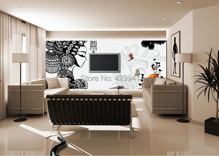 

2931 Can be customized 3D visual space home decoration mural art wallpaper Restoring ancient personality wall sticker home decor