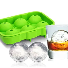 Для виски, коктейлей большая подноса кубика льда 6 отверстий для кубиков льда формы круглые круглая формочка для мороженого силиконовая форма для льда аксессуары для кухни с барной стойкой