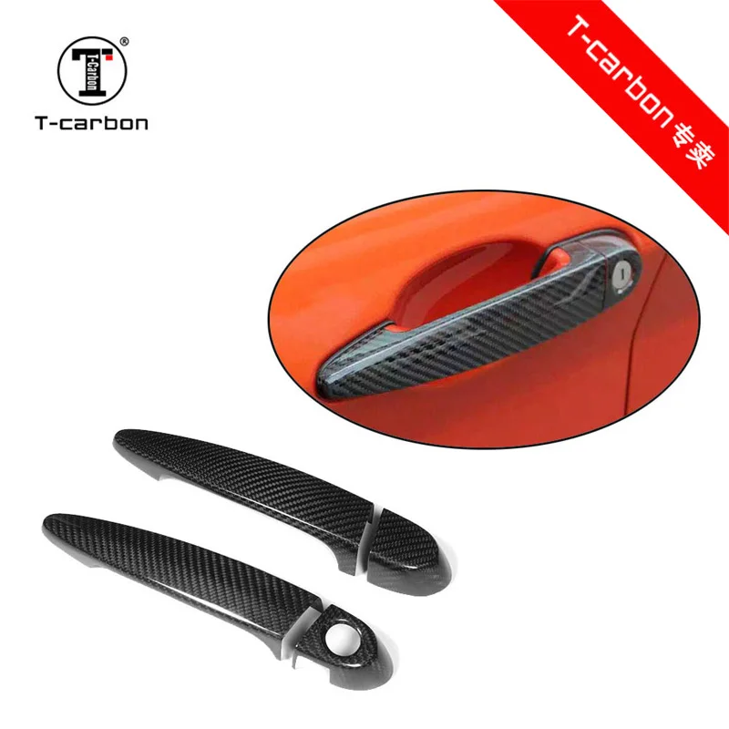 For BMW Carbon Fiber Auto Door Handle Knob Exterior Trim Covers for BMW F34 F32 F33 F36 Sticker 2014 2015 2016 2017