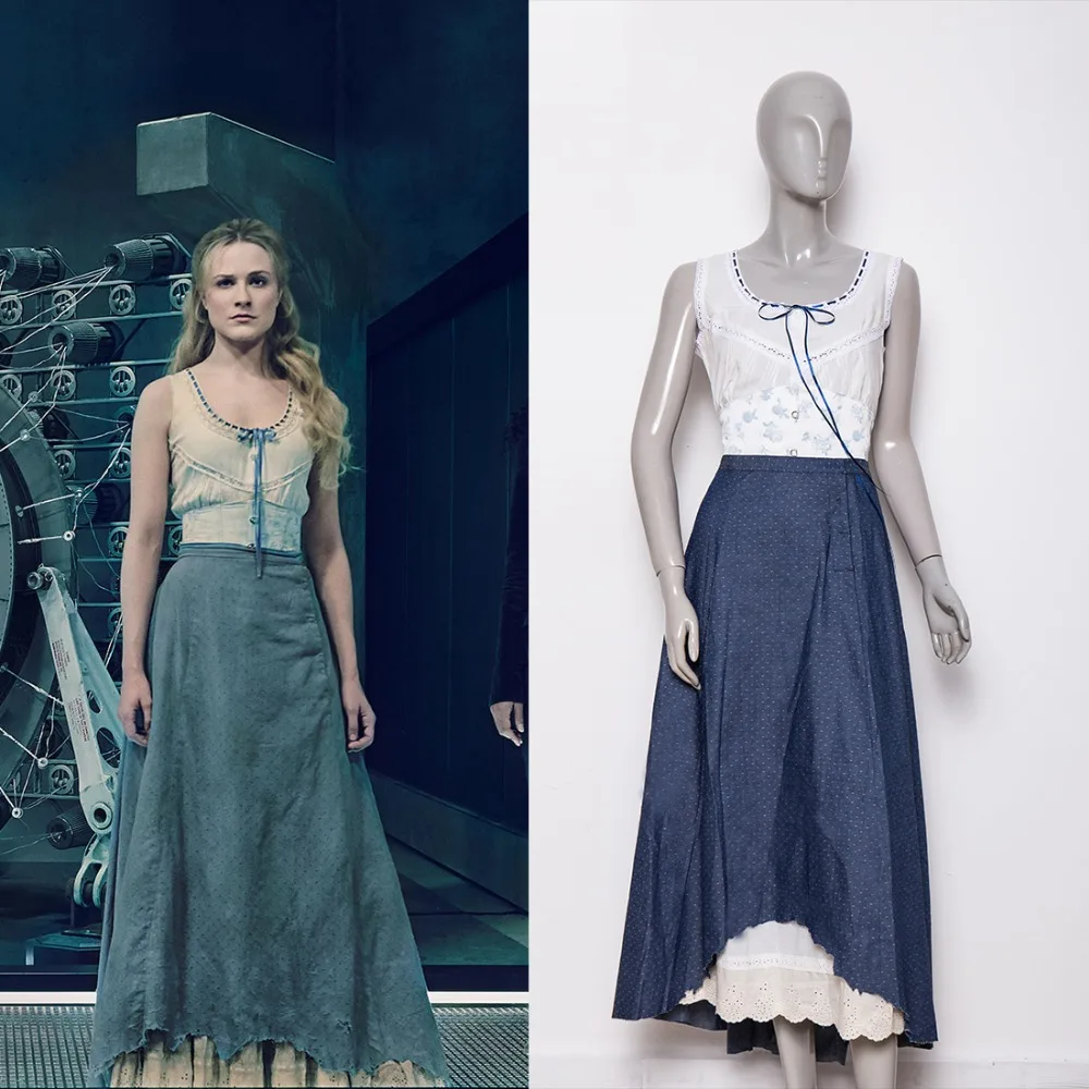 Костюм для косплея из фильма Westworld сезон 2 dolors синие платья костюм