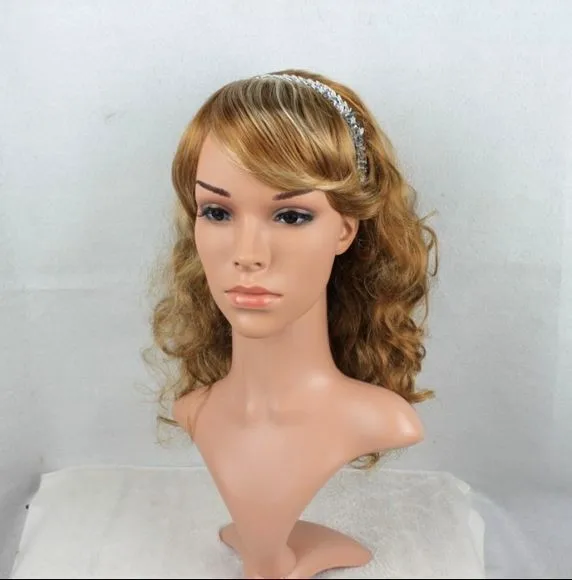 Реалистичный пластмассовый манекен женщина манекен голова с волосами