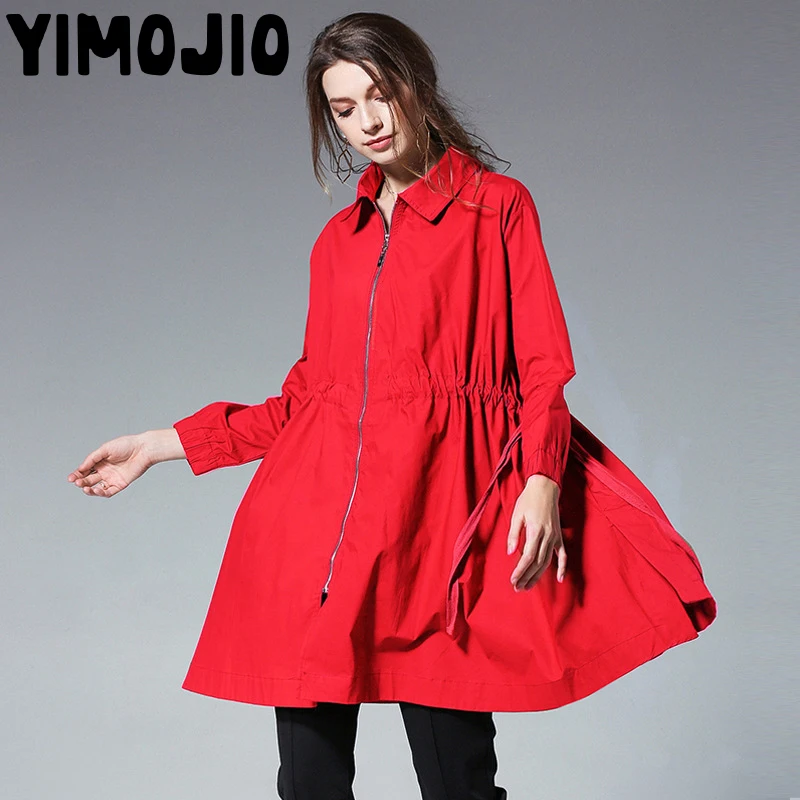 Trench coat Long Trench Spring coat women Casual Slim Trench coat for women Elegant Outside X-long Skirt coat Streetwear Zipper