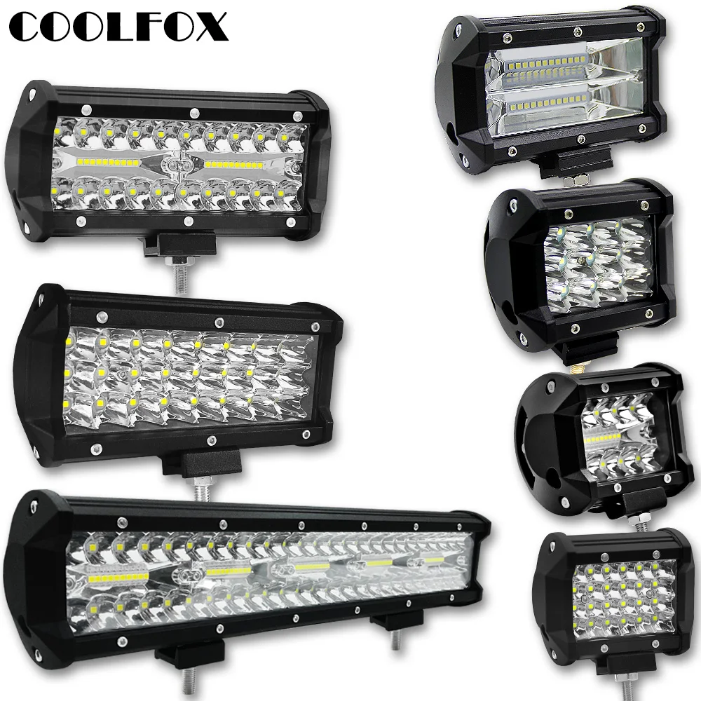 Cena 300W 120W 72W 36W 12 v listwa Led Werklamp Lightbar Led rampa Spot Offroad światło robocze Worklight światła do jazdy Auto akcesoria