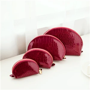 Высокое качество красочные 4 размера 1 комплект Аллигатор косметичка Сумка для хранения женская сумка с леопардовым принтом - Цвет: red set