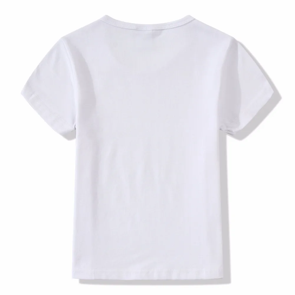 Одинаковые белые футболки для мамы и дочки; KT-1939 с короткими рукавами и круглым вырезом для родителей и детей новогодние пижамы