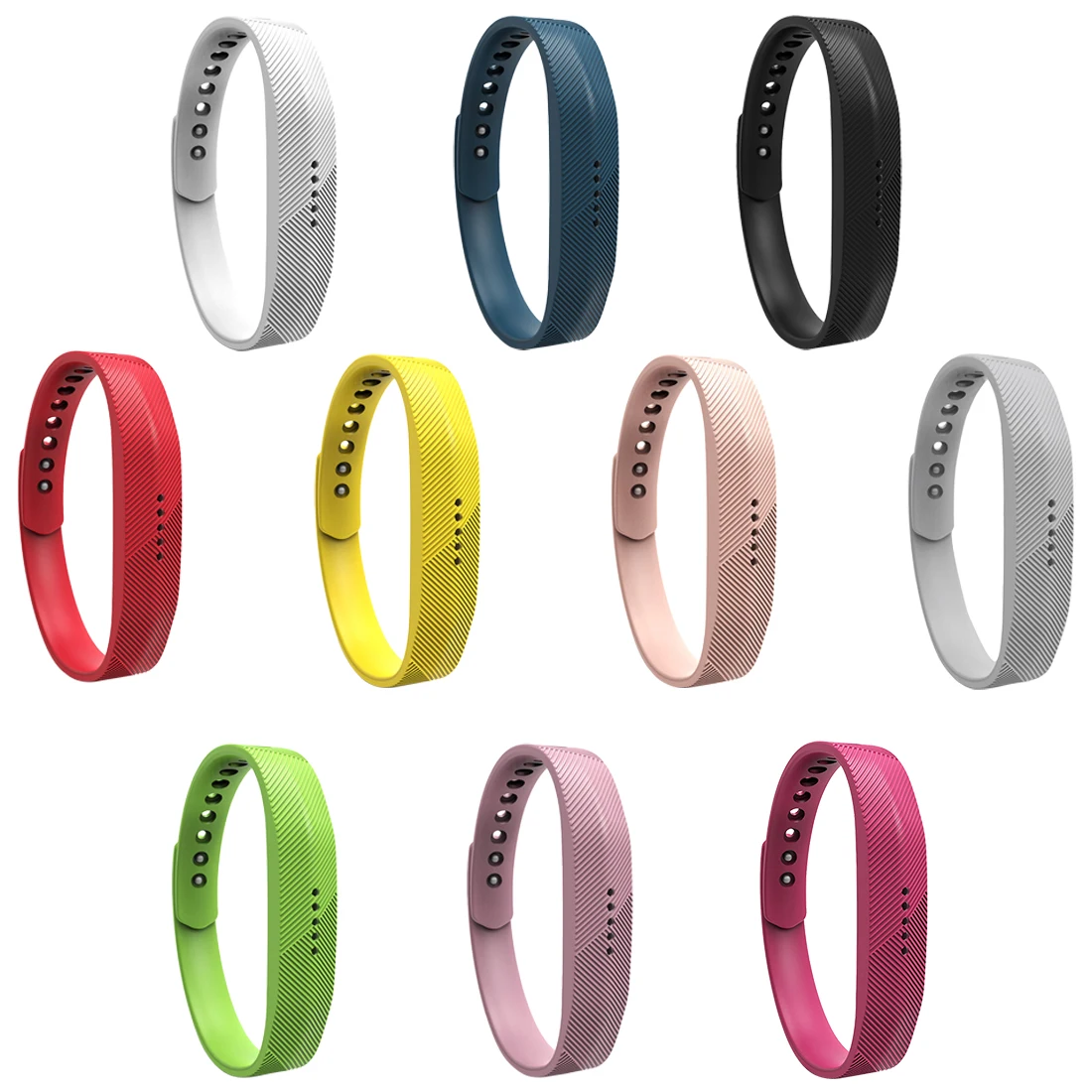 Colorful Silicone Wrist Strap Bracelet For Fitbit Flex 2 Replacement Watchband Smart Band