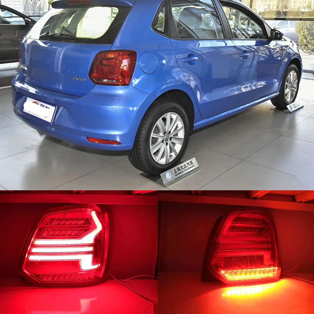 2 предмета в комплекте, для Volkswagen VW Polo 2011 2012 2013 задних сигнальных огней, светодиодный фонарь задний фонарь тормозной фонарь заднего хода
