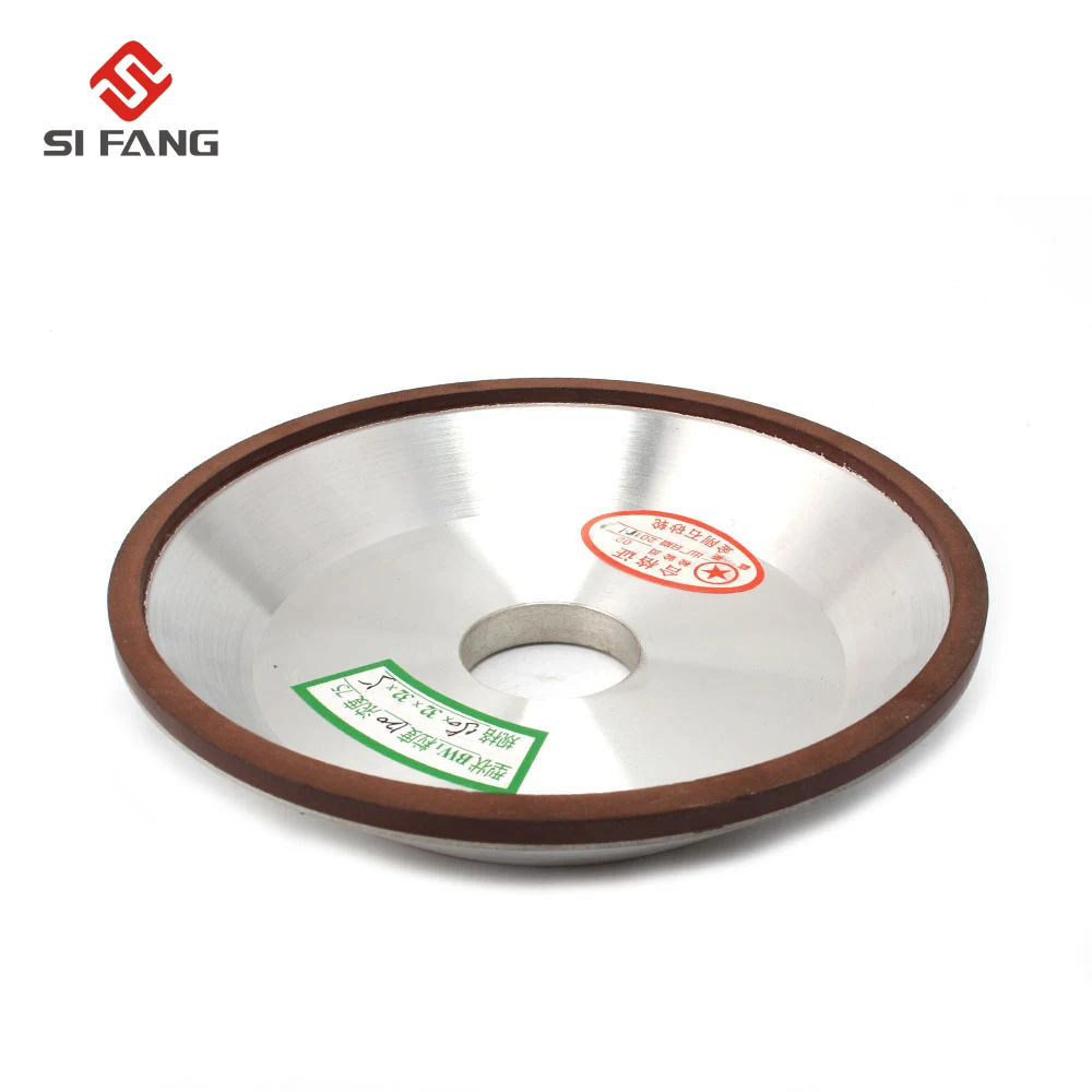 

6"inch 150mm Resin Bonded Flaring Diamond Grinding Wheel bowl-shape Cutting Disc Milling Cutter Grinding 120 Grit 75%