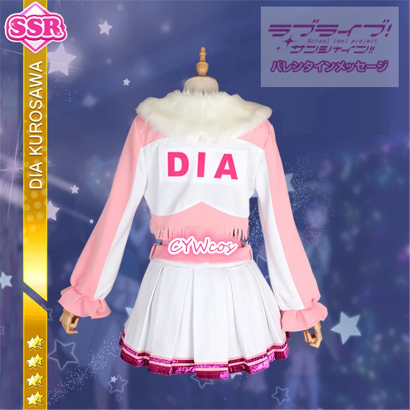 Customized Love Live Sunshine Aqours Kurosawa Dia Miracle Wave карнавальный костюм Униформа Рождественский