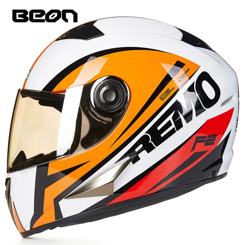 BEON moto rcycle Полный лицевой шлем moto rbike racing ECE Сертификация шлемы для мужчин и женщин casco moto шлем B500 шлем - Цвет: 13