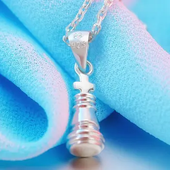 

2 Size No Game No Life Necklace Alice Inwonderland Knigh Geek Pewter Karen Chess Pendant Necklace S925 Gaes Pendent Men Women