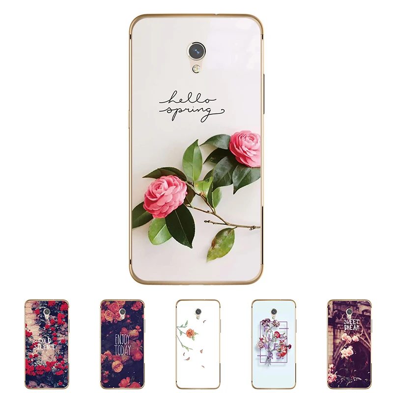 

For ZTE Blade V7 5.2" Solf TPU Silicone Flower Case Mobile Phone Cover Bag Cellphone Housing Shell Skin Mask DIY Customized