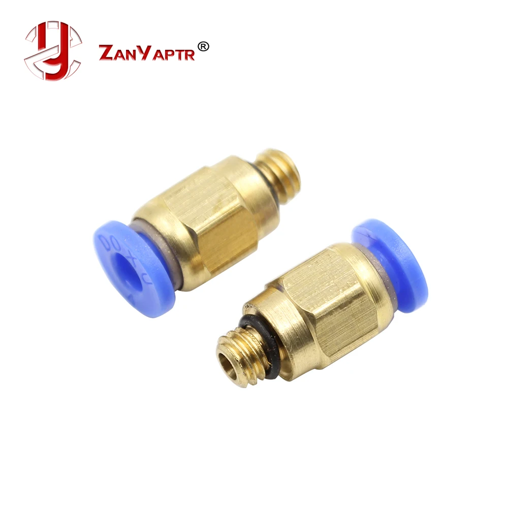 2 قطعة/الوحدة PC4-M6 الهوائية مستقيم موصل تركيب ل 4 مللي متر OD أنابيب M6 6 مللي متر Reprap 3D طابعة الطابعات