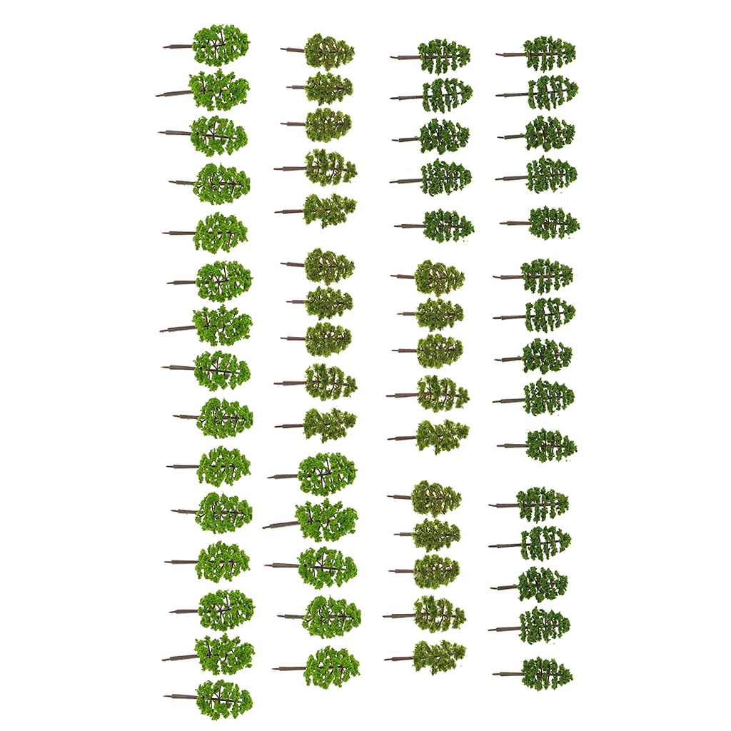 60 шт. Модель деревья макет поезда железная дорога диорама Пейзаж 1:150 N масштаб