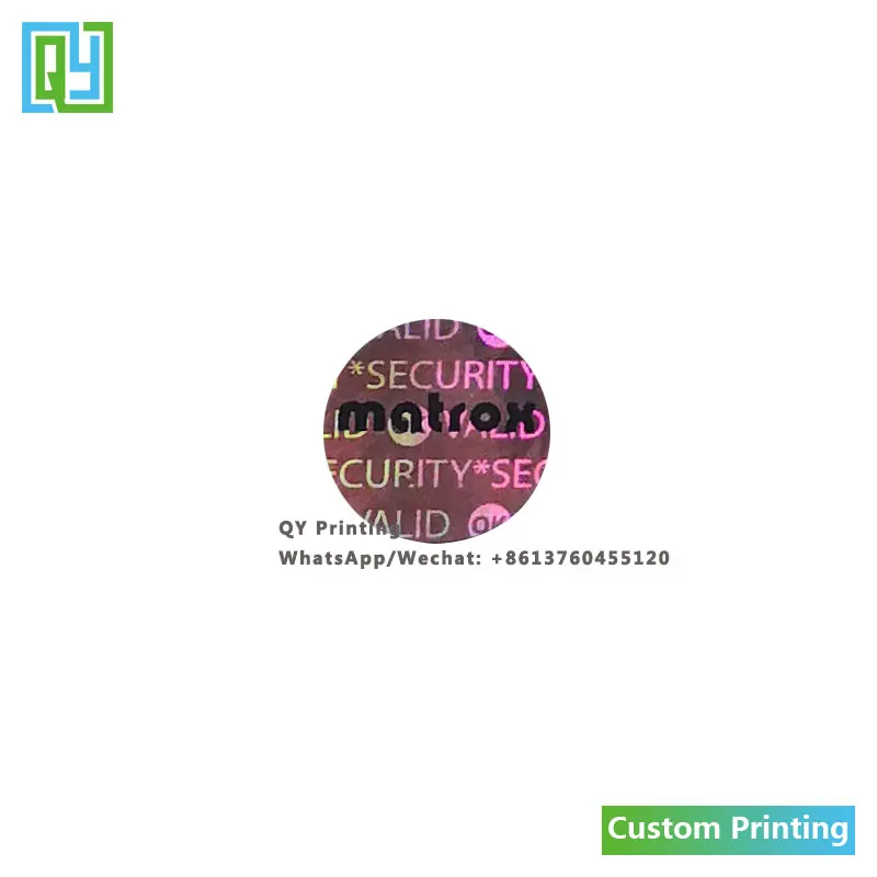10000pcs 14x14mm 무료 배송 사용자 정의 인쇄 보안 3D 실버 홀로그램 스티커 브랜드 마크 로고 이름 보안 인감 레이블