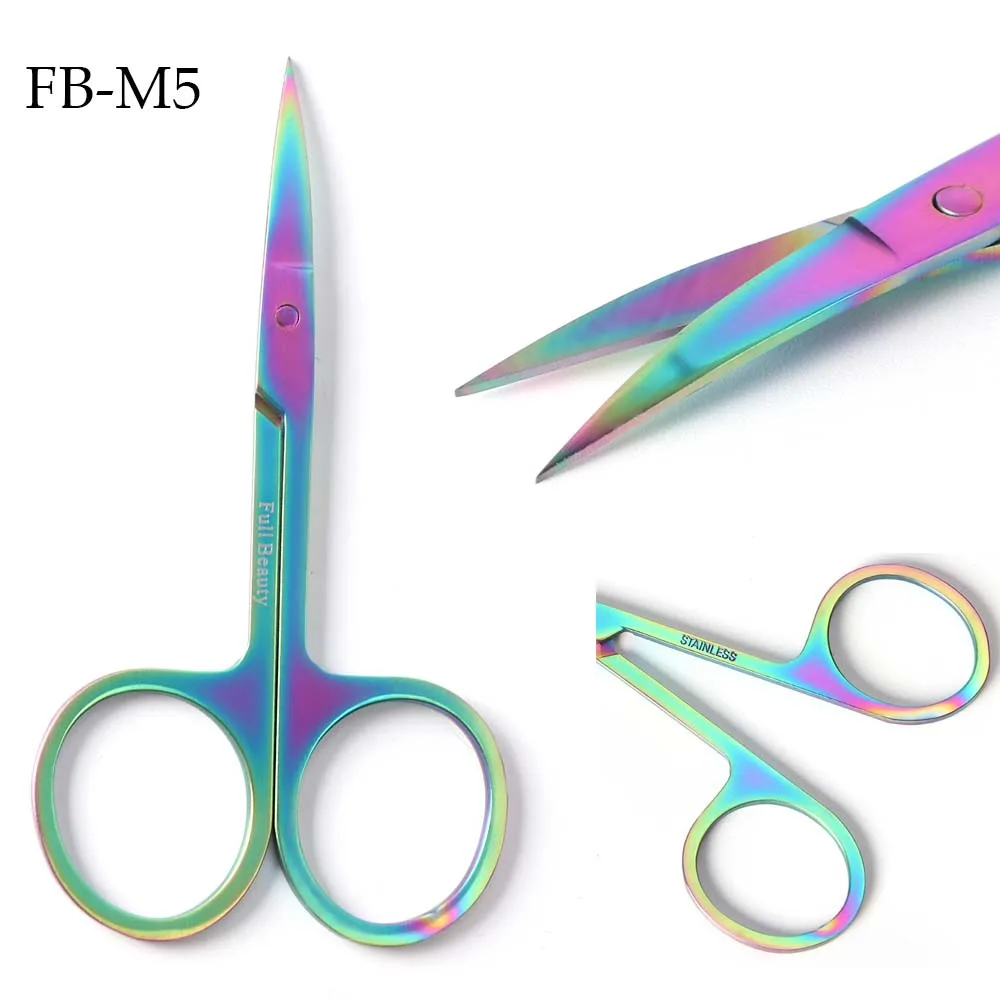 1 шт. Профессиональный пинцет для ресниц Хамелеон ножницы для ногтей щипцы для завивки ресниц триммер для бровей Curvex инструменты для макияжа маникюрные SAFBM1-5 - Цвет: FB-M5
