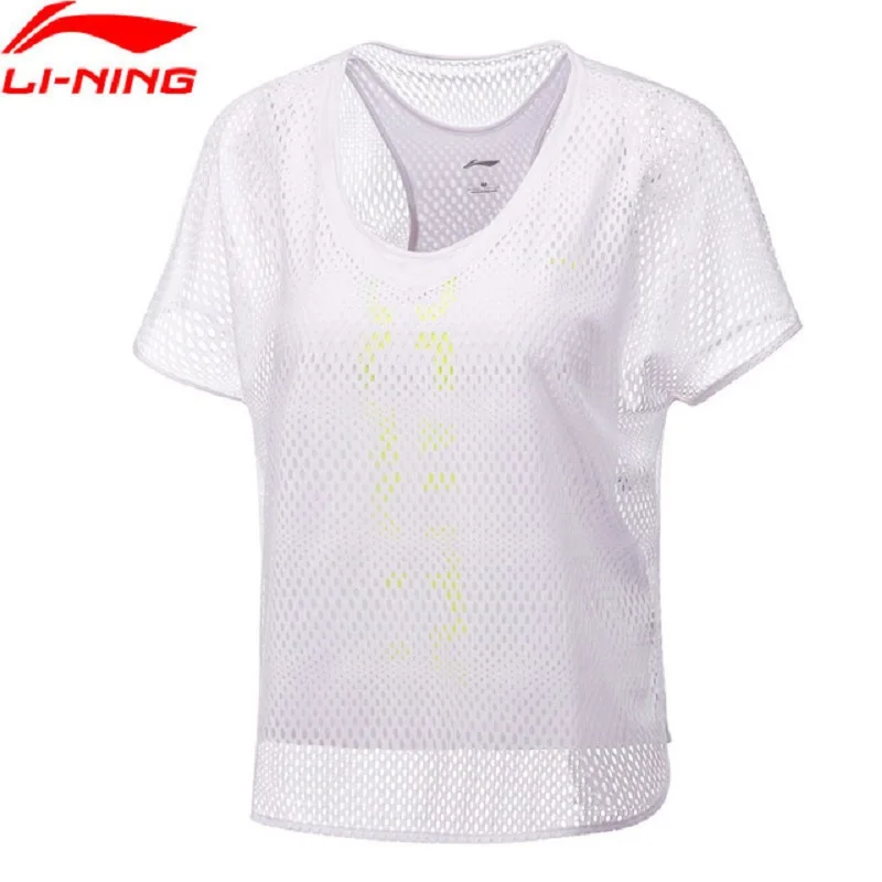 Li Ning 2018 Women Training T Shirt font b Fitness b font 87 Polyester 13 Spandex