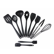 10pcs Cooking Tool Sets Silicone Kitchen Utensils Set Spoons Turners Spatula Accessories Baking Tool