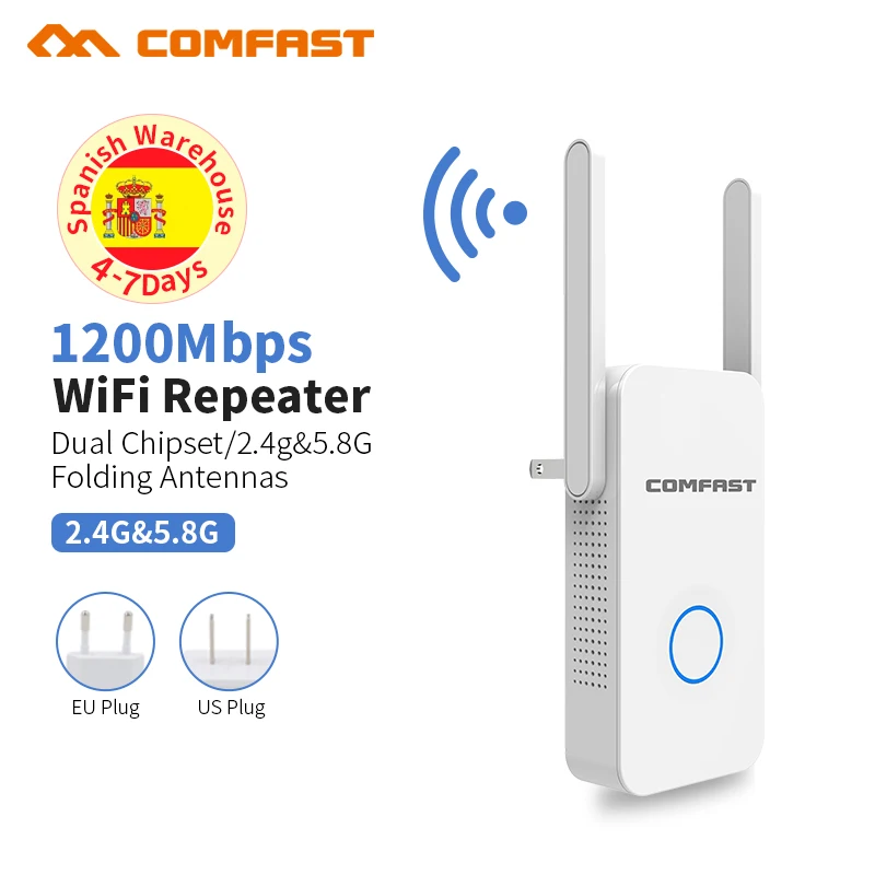 

Cheap! 1200Mbps Wireless Wifi Extender/Repeater/Router Dual Band 5.8Ghz Wi fi Range Extender signal amplifier 2 External Antenna