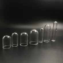  10pcs/lot Different size tube bell jar shape glass globes cover dome locket pendant glass bottle vial pendant jewelry findings 