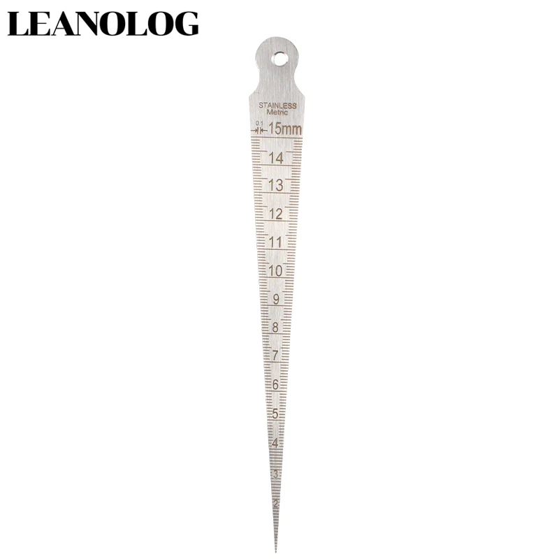 Professional Tools 1-15mm Welding Taper Gauge Stainless Steel Ruler Welding Inspection Taper Gauge Metric Imperial Measure Tool