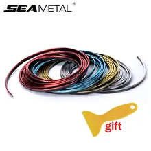 5 м автомобильный Стайлинг, декоративные полосы, Формовочная Отделка приборной панели, края двери, декоративная отделка, универсальная для автомобилей, автомобильные аксессуары