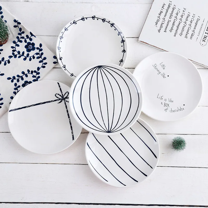 Minimalist Dinner Ceramic Plate Unique Dinnerware Set08