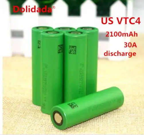 6 шт dolidada 3,7 в 2100 мАч 18650 батарея для us18650 VTC4 30A игрушечные инструменты Аккумуляторный блок карманного электрического