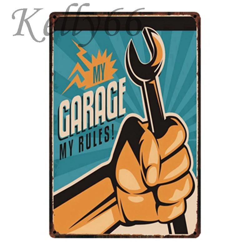 [ Kelly66 ] GARAGE Metal Sign Tin Poster Home Decor Bar Wall Art