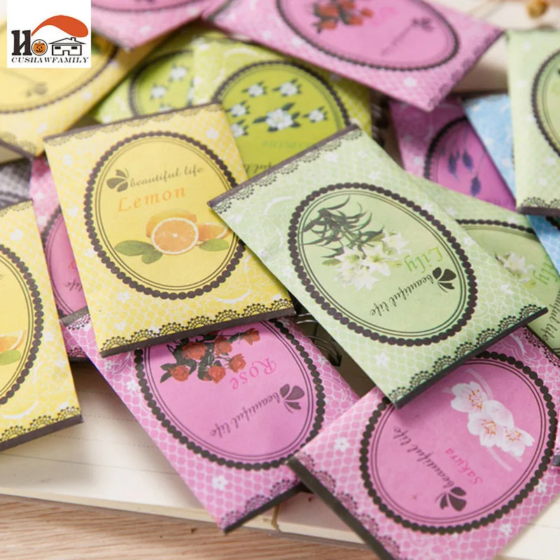 

10Pcs /Pack Aromatherapy Natural Smell Incense Wardrobe Sachet Air Fresh Refreshing Scent Bag Vanilla Lavender Rose Lily