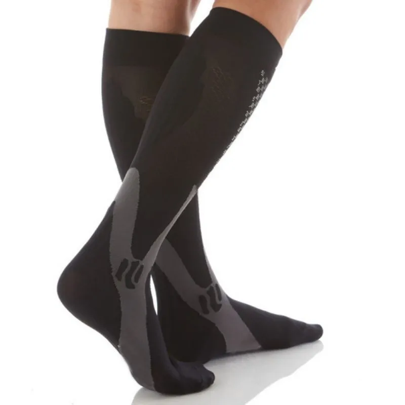 Горячая Распродажа, для мужчин и женщин, для поддержки ног, Стрейчевые Компрессионные носки ниже колена