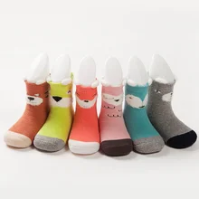 Комплект носков из 3 пар; сезон осень-зима; носки-тапочки для новорожденных и малышей; Мягкие толстые хлопковые махровые носки для маленьких мальчиков и девочек