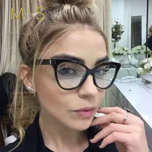 MS, анти-синий луч света, компьютерные очки, устойчивые к радиации, прозрачные очки для глаз, оправы, плоские зеркальные очки, кошачьи очки