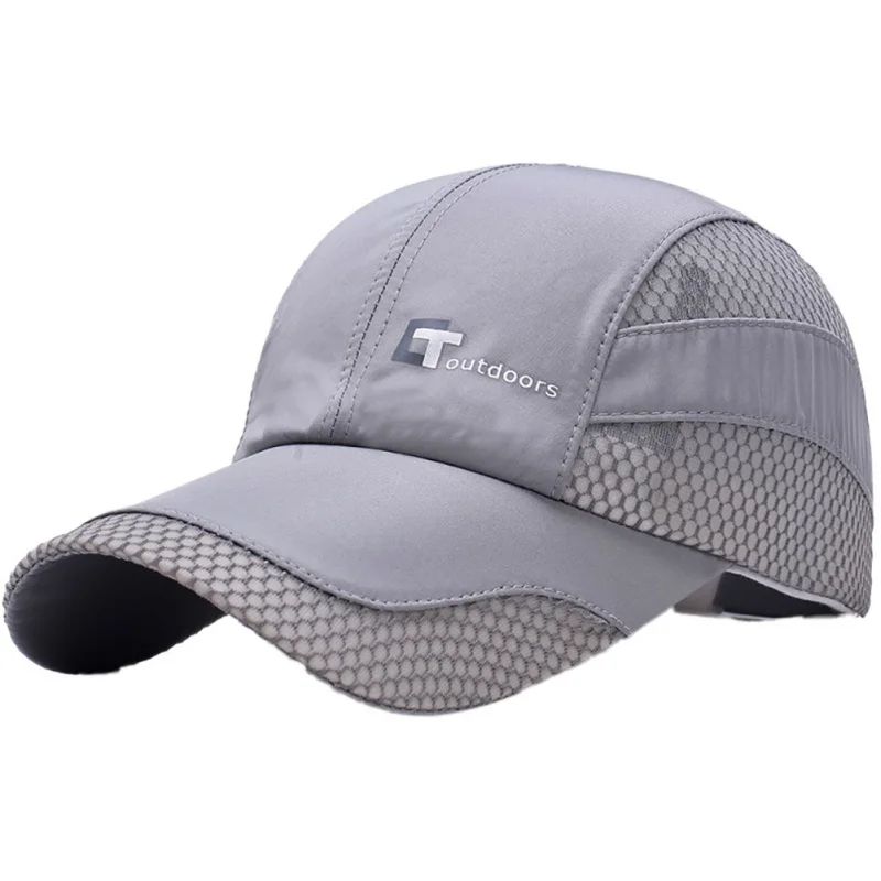 Mesh Cap Men Women Letter Embroidery Cotton Polyester Sun Shade Quick Dry Anti-UV Adjustable Hats Outdoor Running - Цвет: QH