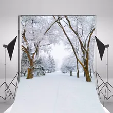 2017 Snow Scenic Photography Backgrounds Children Photo Backdrops Camera Fotografica Forest Snow Background Studio Props