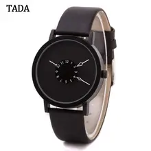 3ATM Waterproof tada brand special turntable dial hour clock women wristwatch genuine leather strap font b