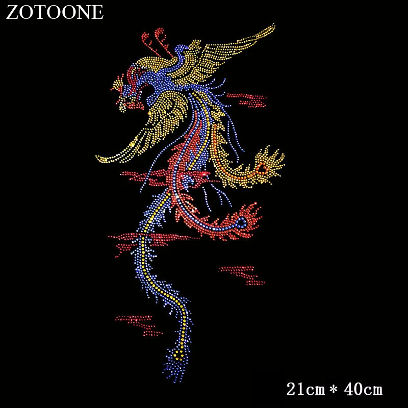 ZOTOONE ясно Strass Горячая фиксация аппликация из страз для одежды с рисунком животных