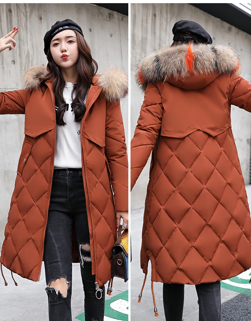 Верхняя одежда для женщин зимняя куртка длинная теплая с капюшоном женская зимняя куртка s с меховым воротником Женское зимнее пальто парка Chaqueta Mujer