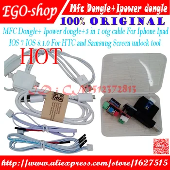 

gsmjustoncct MFC Dongle+ Ip dongle+3 in 1 otg cable For Iphone Ipad IOS 7 IOS 8.0 8.1For HTC and Samsung Screen unlock tool