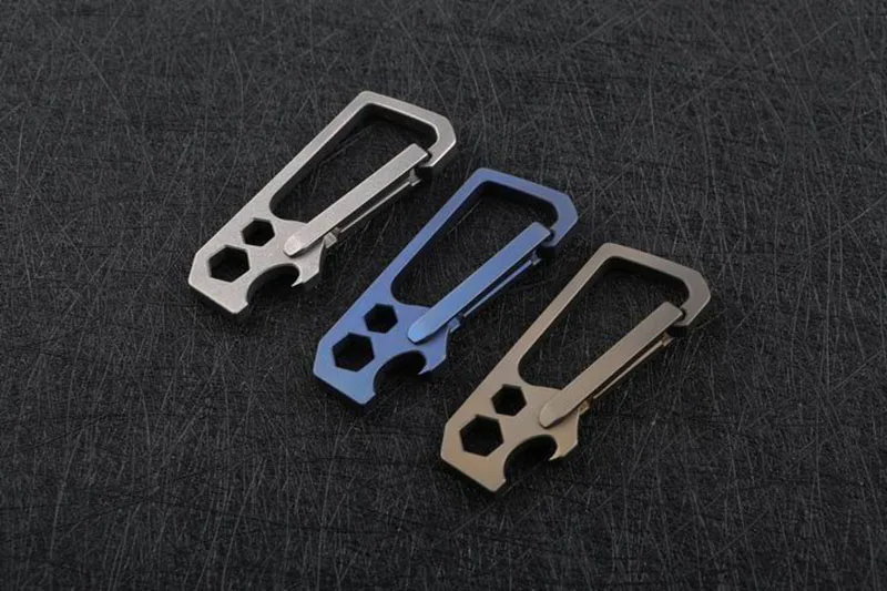 

LEMIFSHE Titanium Anodizing outdoor gear camping bottle opener EDC Multifunction hand tools hook Wrenches Combination Multi tool
