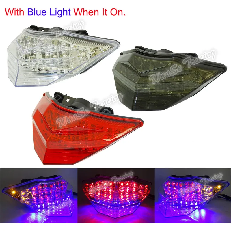 

waase For Kawasaki Ninja 250 300 300R EX300 Z300 2013 2014 2015 2016 2017 2018 Rear Tail Brake Turn Signals Integrated Led Light