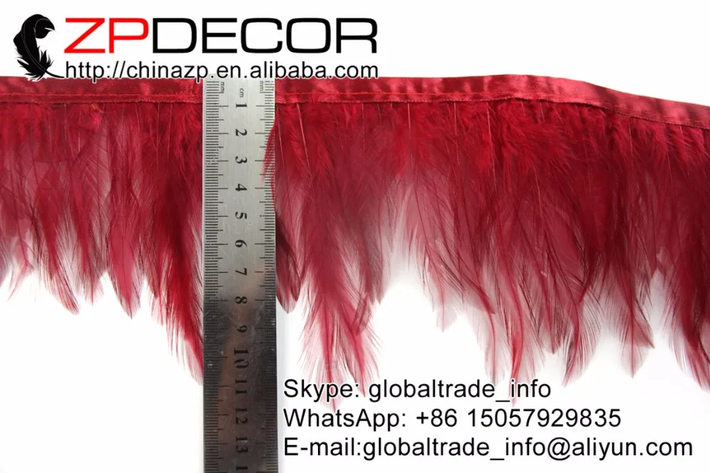burgundy rooster heckle feathers tirm  (7)