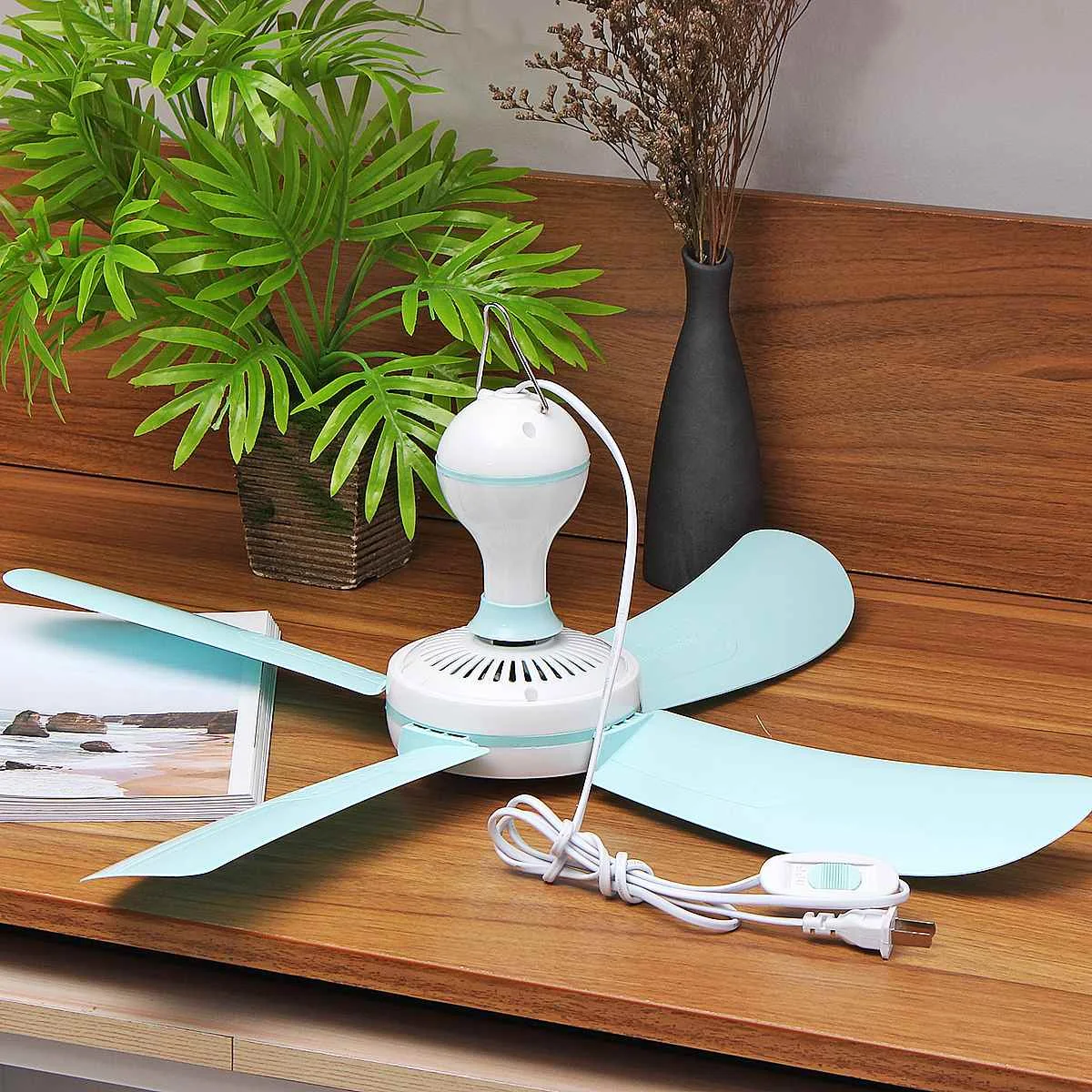 16w 220v Large Silent Ceiling Fan Blade Ceiling Fan Switch Cooling Portable Easy Hanging Summer Household Ceiling Fan